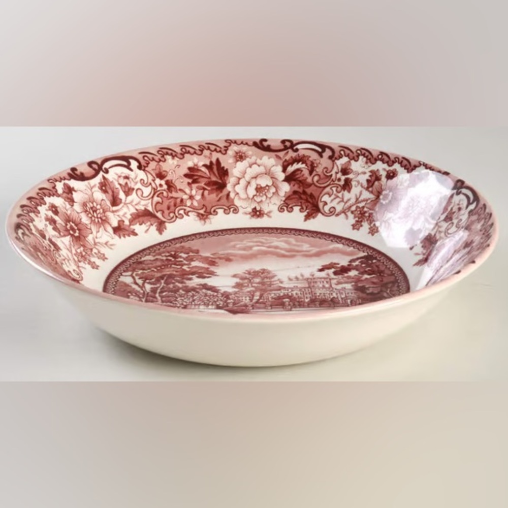 Belmont Pink by LEGEND (BRITSH HERITAGE) Bow 9”x2”Individual Dinner Bowl